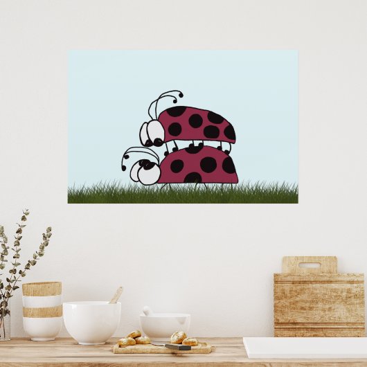 Poster Joli Ladybug Art Intitulé Vous Êtes Mon Rock (Cuisine)