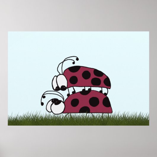 Poster Joli Ladybug Art Intitulé Vous Êtes Mon Rock (Devant)