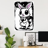 Poster Joli lapin adorable | Art AI (Bureau à domicile)