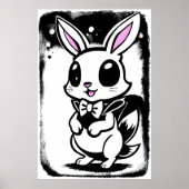 Poster Joli lapin adorable | Art AI (Devant)