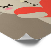 Poster Joli lapin avec amour (Coin)