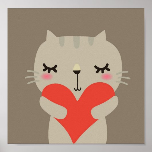 Poster Joli lapin avec amour (Devant)