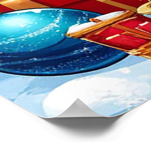 Poster Joli lapin de Noël (Coin)