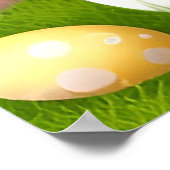 Poster Joli Lapin De Pâques Avec Oeufs Décoratifs (Coin)