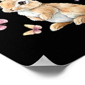 Poster Joli lapin de Pâques Papillon  (Coin)