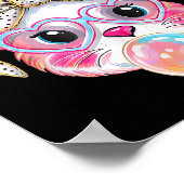 Poster Joli lapin lapin Face Tie Dye Gles Girl Happy Eas (Coin)