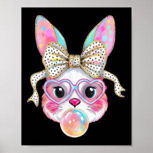 Poster Joli lapin lapin Face Tie Dye Gles Girl Happy Eas