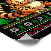 Poster Joli Leopard Gecko Santa Hat Laid Christmas (Coin)