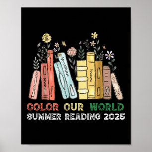 Poster Joli livre Fleurs sauvages, couleur Notre Monde Ét