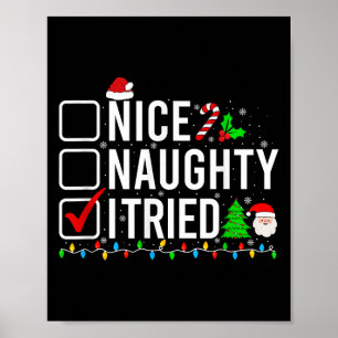 Poster Joli méchant j'ai essayé Pyjama de Noël de famille