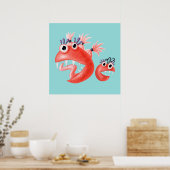 Poster Joli Monster Crazy Enfants Amusants (Cuisine)