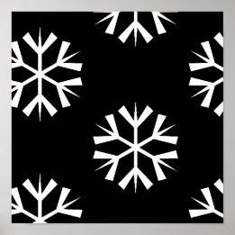Poster joli motif de design de FLCON DE NEIGE |