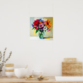Poster Joli motif floral (Cuisine)