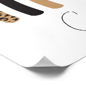 Poster Joli motif léopard arc-en-ciel (Coin)