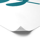 Poster Joli mur jaune vert fleuri (Coin)