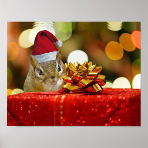 Poster Joli Noël Chipmunk