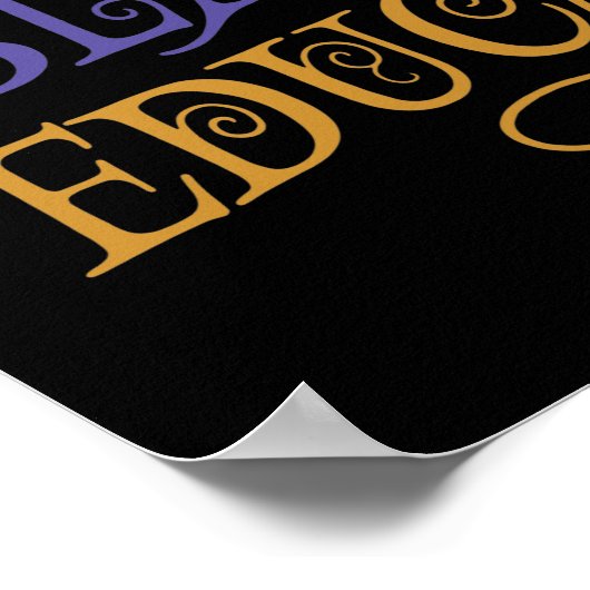 Poster Joli Noir Et Éduqué (Coin)