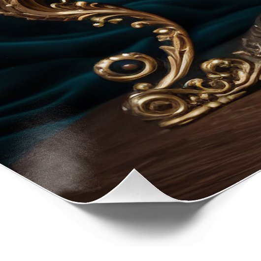 Poster Joli Oeuf Gothique Avec Des Gemmes En Style Faberg (Coin)