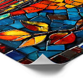 Poster Joli oiseau en mosaïque (Coin)