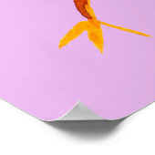 Poster Joli oiseau rose et bleu (Coin)