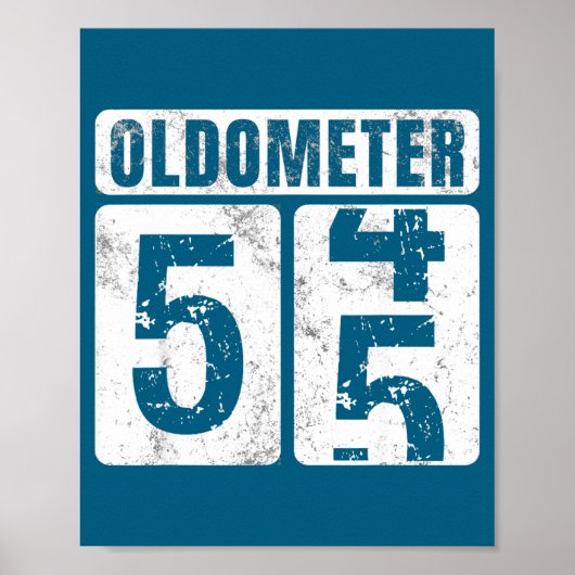 Poster Joli Oldometer 55 Vintage Drôle 55ème (Devant)