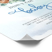 Poster Joli ours en peluche fleurs bleues ne disent pas j (Coin)