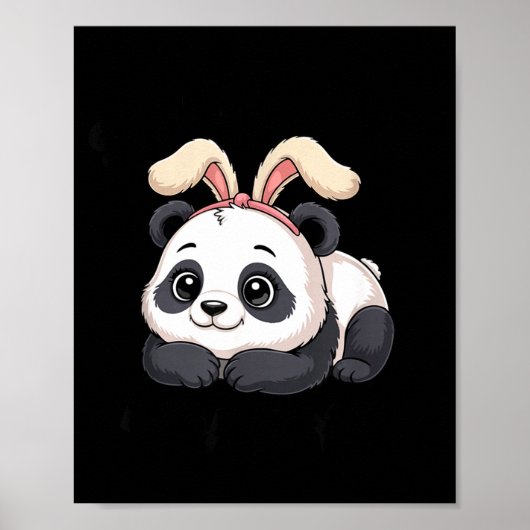 Poster Joli Panda Lapin Certains Lapin T'aime (Devant)