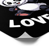 Poster Joli Panda Lapin de Pâques Some Bunny Vous Aime (Coin)