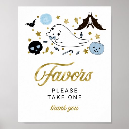 Poster Joli panneau de cadeaux de bébé garçon Halloween F (Devant)