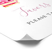 Poster Joli panneau de cadeaux de fête prénuptiale rose p (Coin)