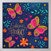 Poster Joli papillon Embrassez l'Inspirété du Voyage (Devant)