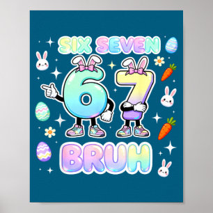 Poster Joli Pâques Six Sept Bruh Lapin