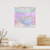 Poster Joli Pastel Agate | Aquarelle de la veine Parties  (Cuisine)
