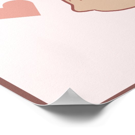 Poster Joli pastel capybara (Coin)