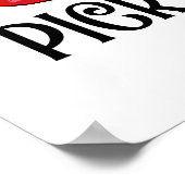 Poster Joli patch fraise cueillir votre propre (Coin)