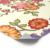 Poster Joli Patchwork Floral Conception transparente (Coin)