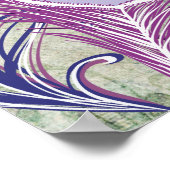 Poster Joli Peacock Violet Plumes Design élégant (Coin)
