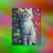 Poster Joli petit chat de Noël 