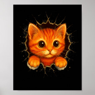 Poster Joli petit chat orange drôle amateur de chat mugs