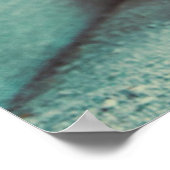 Poster Joli Petit Chiot Sur Chaise Turquoise (Coin)