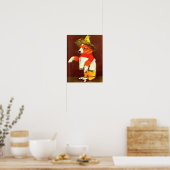 Poster joli petit garçon de chiot habillé (Cuisine)