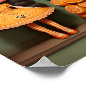 Poster Joli Petit Orange Petit Art Fille Douce (Coin)
