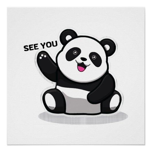 Poster joli petit panda (Devant)