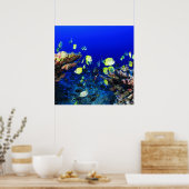 Poster Joli Poisson Et Corail Reef (Cuisine)