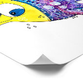 Poster Joli Poisson Fantaisiste Coloré (Coin)