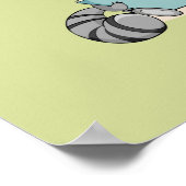 Poster Joli raton laveur lecture livre chambre bébé poste (Coin)