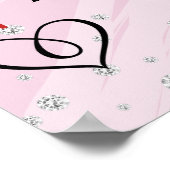 Poster Joli Red Roses Mariage Bienvenue (Coin)