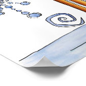 Poster Joli renne de Noël, Jingle Bells Snowflakes (Coin)