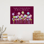 Poster Joli Retro Serenity Flowers & Papillons (Cuisine)