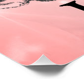 Poster Joli rose pétillant Joyeux 50e anniversaire (Coin)